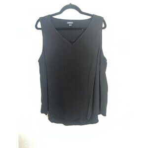 Torrid Women 3X Shirt  Top Harper Georgette Sleeveless Blouse V Neck 1E